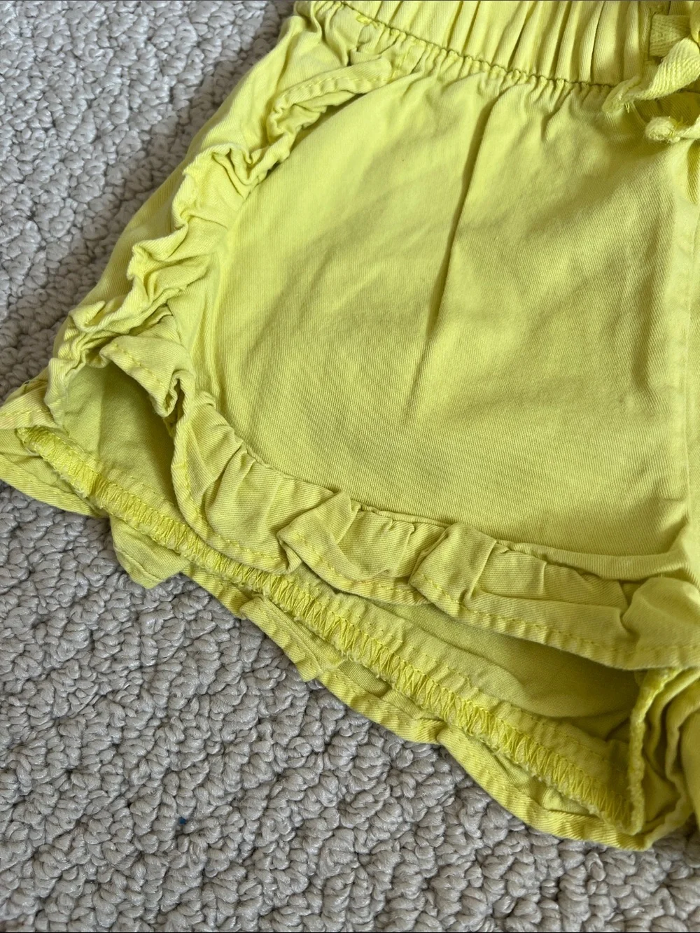BabyGAP Bright Yellow Ruffle-Trim Lounge Shorts